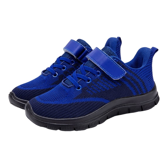 NOEGOEU Boys Girls Sneakers Tennis Shoes for Kids Breathable Lightweight Non Slip Running Shoes (Dark Blue,29)