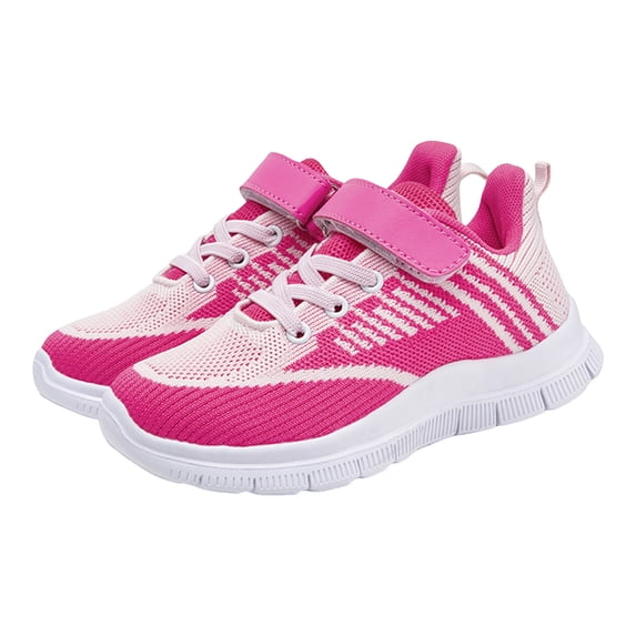NOEGOEU Boys Girls Sneakers Tennis Shoes for Kids Breathable Lightweight Non Slip Running Shoes (Hot Pink,36)