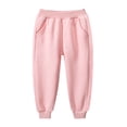 thumbnail image 1 of NOEGOEU Boys Girls Sweatpants Fleece Cotton Joggers Pants with Pockets, Elastic Waist for Kids (Pink,4-5 Years), 1 of 3