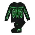 thumbnail image 1 of NOEGOEU Boys Halloween Pajamas Kids Glow Skeleton Long Sleeve Sleepwear Set 1-7 Years (Black,3-4 Years), 1 of 3