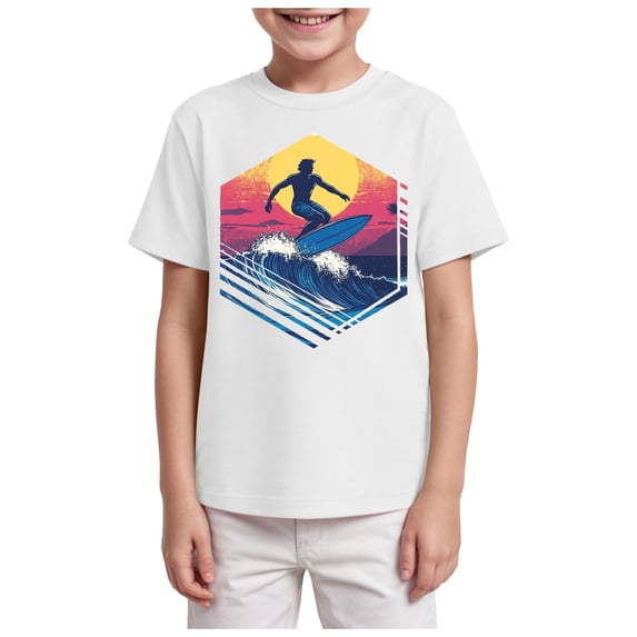 NOEGOEU Boys Short Sleeve Tshirts Crewneck Graphic Tees Sports Funny Shirts for Boys Kids Clothes (White,2-3 Years)