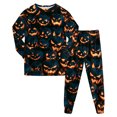 thumbnail image 1 of NOEGOEU Kids Boys Girls Halloween Pajamas Long Sleeve Top and Pants Sleepwear Set 2-9Y (Black,4-5 Years), 1 of 7