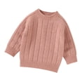 thumbnail image 1 of NOEGOEU Toddler Baby Boys Girls Sweater Crewneck Knit Long Sleeve Casual Pullover 6M-3Y (Pink,6-9 Months), 1 of 8