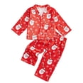 thumbnail image 1 of NOEGOEU Toddler Baby Christmas Pajamas Boys Girls Button Down Long Sleeve Sleepwear Set 6M-4Y (Red,18-24 Months), 1 of 3