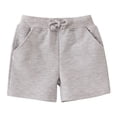 thumbnail image 1 of NOEGOEU Toddler Boys Girls Cotton Shorts Kids Jogger Active Sport Shorts with Drawstring 1-7 Years (Light Gray,4-5 Years), 1 of 8