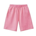 thumbnail image 1 of NOEGOEU Toddler Boys Girls Shorts for Kids Soft Summer Clothes Pull-on with Elastic Waist 2-9Y (Pink,4-5 Years), 1 of 2