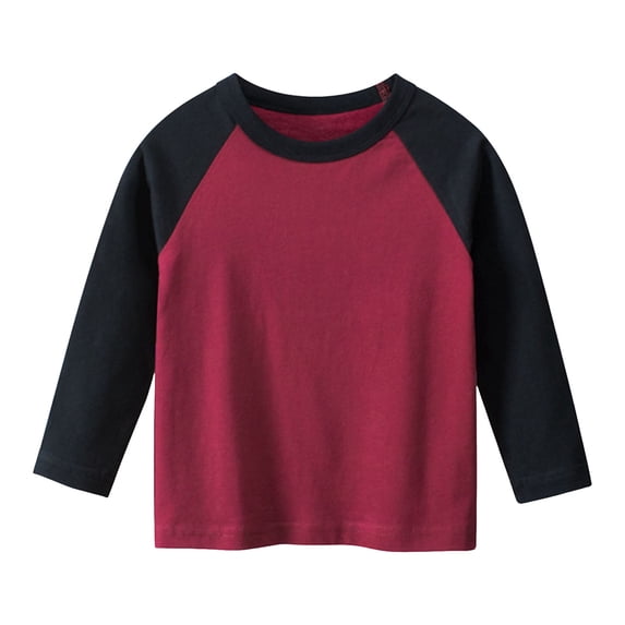 NOEGOEU Toddler Girls Boys Long Sleeve Shirts Crewneck Raglan Baseball Tee Shirt Tops 1-9 Years (Black,3-4 Years)