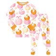 thumbnail image 1 of NOEGOEU Toddler Halloween Pajamas Kids Boys Girls Cute Graphic Long Sleeve Sleepwear Set (Light Yellow,4-5 Years), 1 of 8