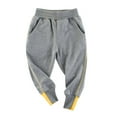 thumbnail image 1 of NOEGOEU Toddler and Boys Sweatpants Athletic Jogger Pants for Sports Elastic Waist for School (Grey,4-6 Years), 1 of 5
