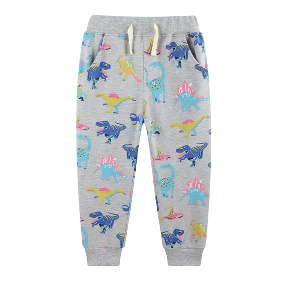 NOEGOEU Toddler and Boys Sweatpants Drawstring Pants with Elastic Waist Stretchy Cuffed for 1-7Y (Grey,2-3 Years)