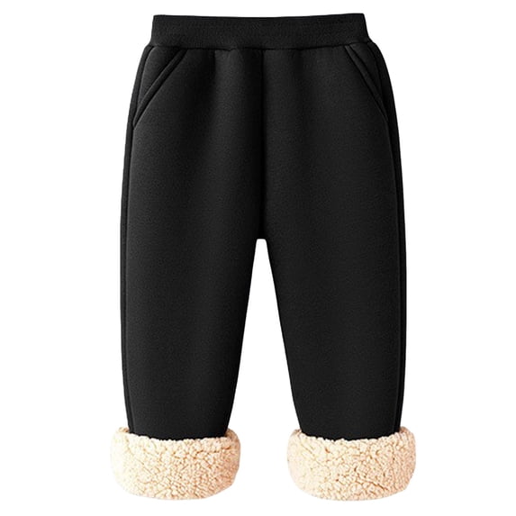 NOEGOEU Toddler and Kids Boys Sweatpants Joggers Cotton Active Soft Pants with Fleece Lined 3-14Y (Black,11-12 Years)