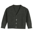 thumbnail image 1 of NOEGOEU Unisex Uniform Cardigan for Girls Boys, Button Down V-Neck Long Sleeve Cotton Sweaters (Grey,100), 1 of 7