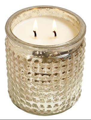 NOEL Hillhouse Naturals 15 oz Large Mercury Glass 2-Wick Scented Jar Candle