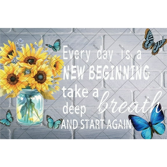 NOETE 12x16 Inch Lotus Flower Decor Metal Tin Sign for Home & Office, Inspirational Spring Decor, Perfect Housewarming Gift