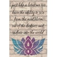 thumbnail image 1 of NOETE Lotus Flower Decor Elegant 12x16 Inch Metal Tin Sign with Inspirational Quote, Rustic Home Decoration for Living Room, Bedroom & Office, 1 of 8