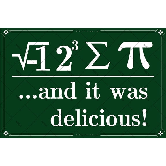 NOETE Math Pi Poster – Fun Pi Math Decoration for Classroom, Homeschool & Teacher Office | Educational 8x12 Inch Wall Art Print for Math Lovers & Students