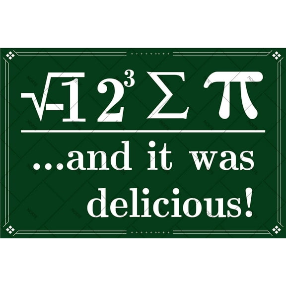 NOETE Math Pi Poster – Fun Pi Math Decoration for Classroom, Homeschool & Teacher Office | Educational 8x12 Inch Wall Art Print for Math Lovers & Students