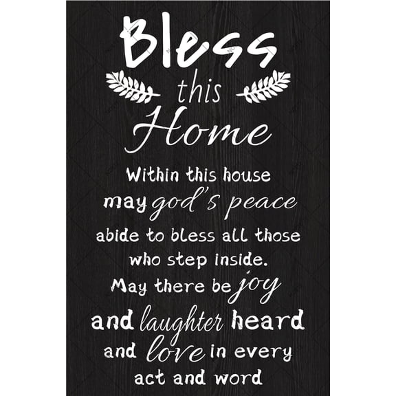 NOETE Metal Tin Sign 8x12 Inch Farmhouse Home Decor with Inspirational Quote, Perfect as Housewarming Gift & Home Decorations for Living Room, Bedroom or Entryway