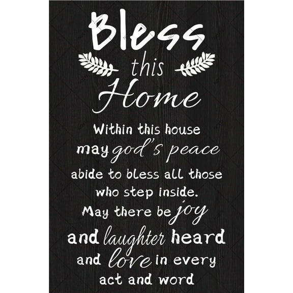 NOETE Metal Tin Sign 8x12 Inch Farmhouse Home Decor with Inspirational Quote, Perfect as Housewarming Gift & Home Decorations for Living Room, Bedroom or Entryway