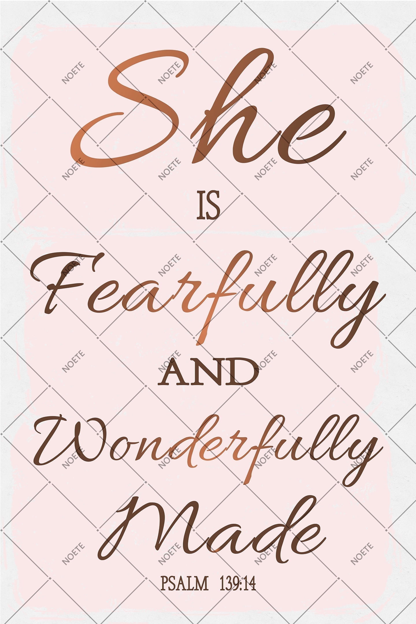 NOETE Metal Tin Sign "Fearfully and Wonderfully Made" Bible Verse ...