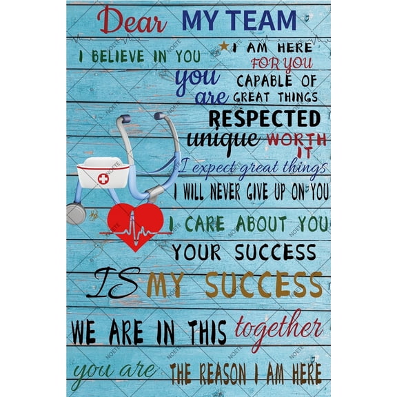 NOETE Nurse Office Decor Inspirational 8x12 Inch Metal Tin Sign for Medical Staff Motivational Hanging Sign for Hospitals, Clinics & Workplaces