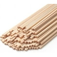thumbnail image 1 of NOGIS 1/8" x 12" Square Wooden Dowel Rods Wood Square Dowels for Crafting, 100 Pcs Small Unfinished Wood Craft Sticks Hardwood Sticks Wooden Strips for Arts and DIYers, Miniature Buildings, 1 of 7