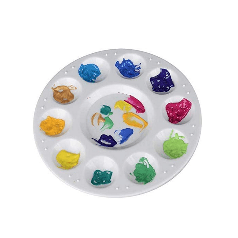 7/10/12-wells Paint Palette Gouache Watercolor Mixing Tray Kids Painting  Exercise Color Container Plastic Pigment Molded Palette - Diy Craft  Supplies - AliExpress