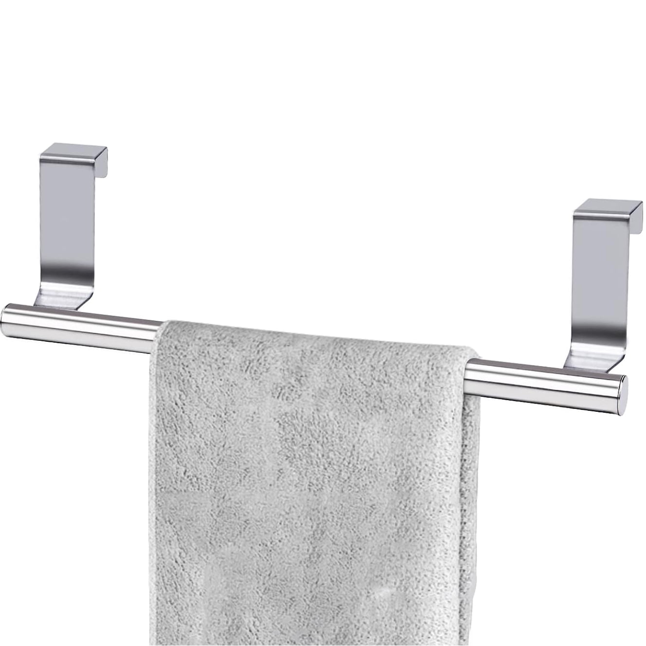 NOGIS 1 Pack Stainless Steel Over Door Towel Rack Bar Holders for