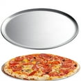 NOGIS 1 Pack Stainless Steel Pizza Pan, 14 Inch Pizza Tray Oven Pizza Crisper Pan, Round Pizza