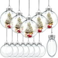 thumbnail image 1 of NOGIS 12 PCS 3.15 Inch Clear Ornaments Balls, Christmas DIY Fillable Ball Transparent Ball Baubles Crafts for Party Favor Wedding Christmas Birthday Home Decor, 1 of 7