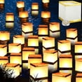 thumbnail image 1 of NOGIS 10 PCS Biodegradable 5.9-Inch Floating Water Candle Chinese Paper Lanterns for Wishing Praying Blessing Wedding Festival Event Party Patio Memorial Pool Side Decoration, 1 of 7