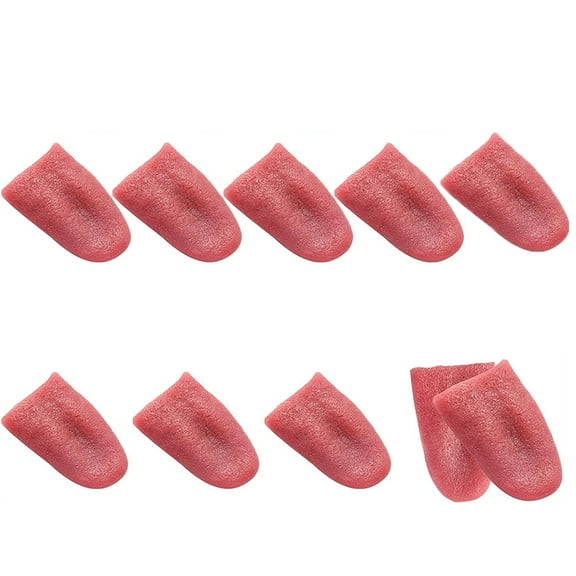 NOGIS 10 Pack Halloween Fake Tongue Realistic False Tongue Horrible Stretchable Tongue Prop Tricks Prank Tongue for Halloween Trick Accessories ians Prop
