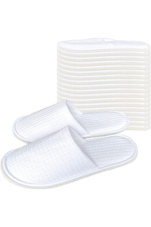 Disposable Slippers for Guests, 10 Pairs SPA Slippers, NOGIS Non Slip Hotel Slippers, Washable Reusable Slippers for Hotel, Guest,Travel, Bride, Women and Men