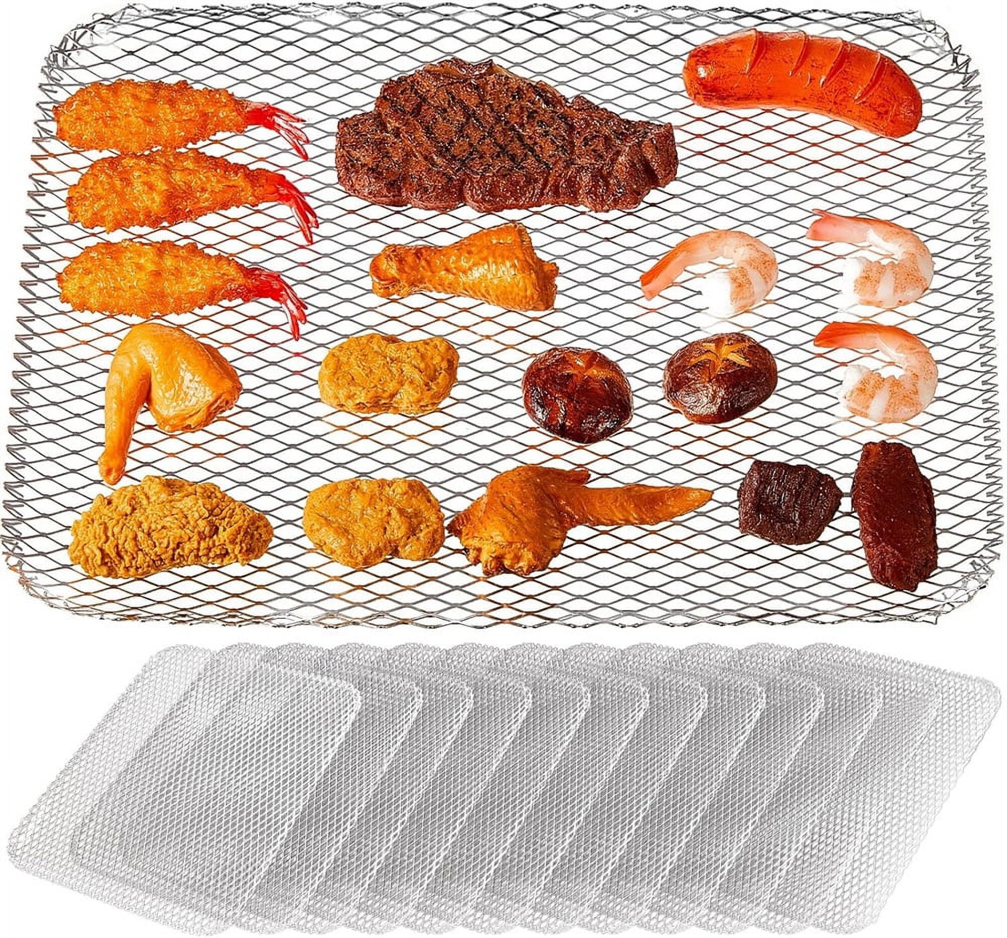 NOGIS 10 Pcs BBQ Disposable Grill Topper Non Stick BBQ Grill Mesh Mat ...