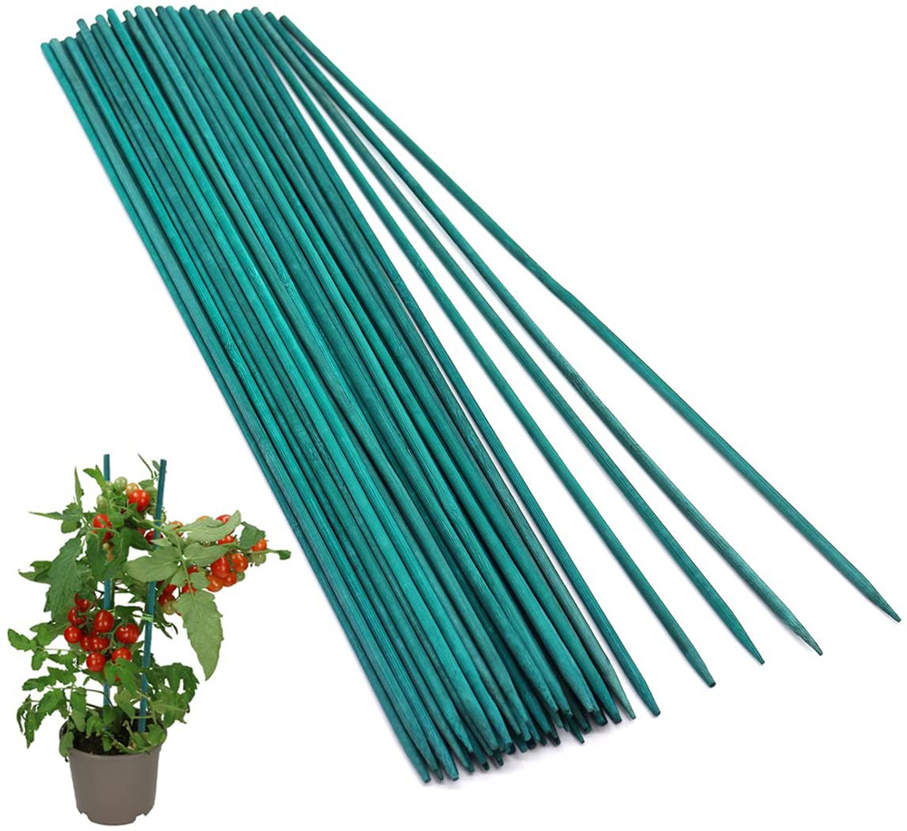 NOGIS 10 Pcs Plant Sticks Green Plant Stakes, Plant Support Garden