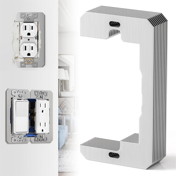 NOGIS 10 Pcs Wall Plate Spacer,Metal Single Gang Device Leveler,Flush Fit Leveling Plate,Outlet Shims, Device Level Plates for Use with Electrical Boxes and Receptacles,Steel