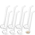 thumbnail image 1 of NOGIS 10 Pieces 7 Inches 1 oz Clear Small Ladle Plastic Dressing and Sauces Ladles Long Handle Punch Acrylic Ladles for Serving Soup Punch Bowl Fruit Juices Cocktail Parties, 1 of 7