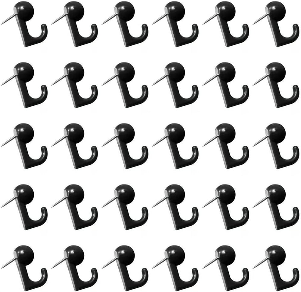 NOGIS 100 PCS Push Pin Hooks, Plastic Heads Cork Board Hooks Decorative