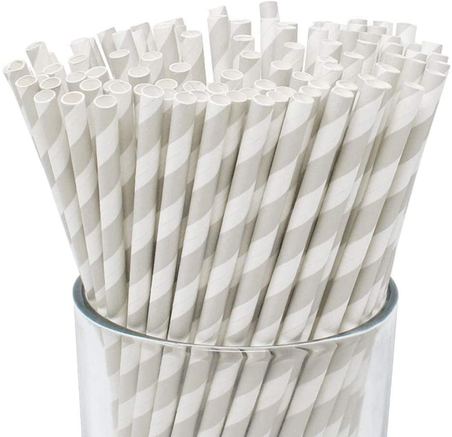 Gray Chevron Paper Straws  Bulk Chevron Gray Drinking Straws