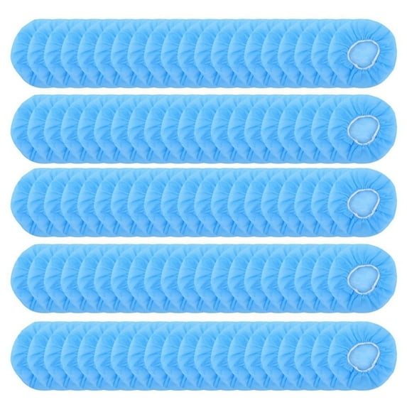 NOGIS 100 Pcs Disposable Headphone Covers Sanitary Headphone Ear Covers,Blue Headset Ear Covers Non Woven Headphone Earpads Covers for Most Headphones, 4.3 Inch/ 11 cm