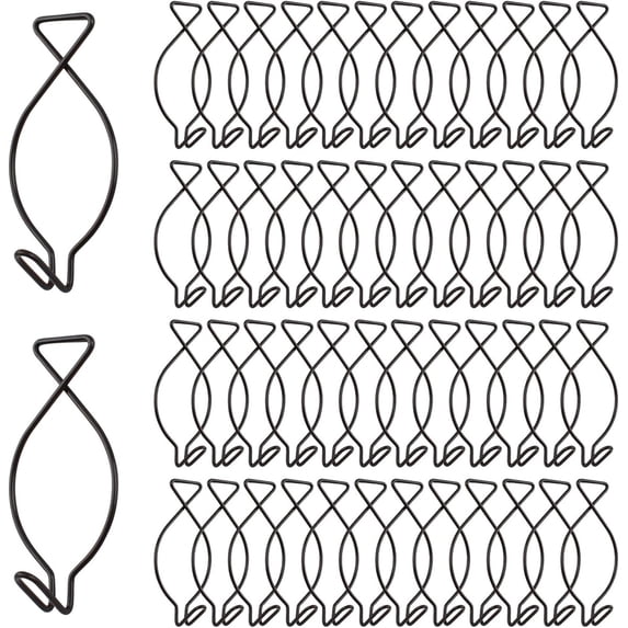 NOGIS 100 Pcs Drop Ceiling Hook Clips with Hook, Grid Hanging Ceiling Hook Clips for Office, Classroom, Home, Party and Wedding Decoration (Black)
