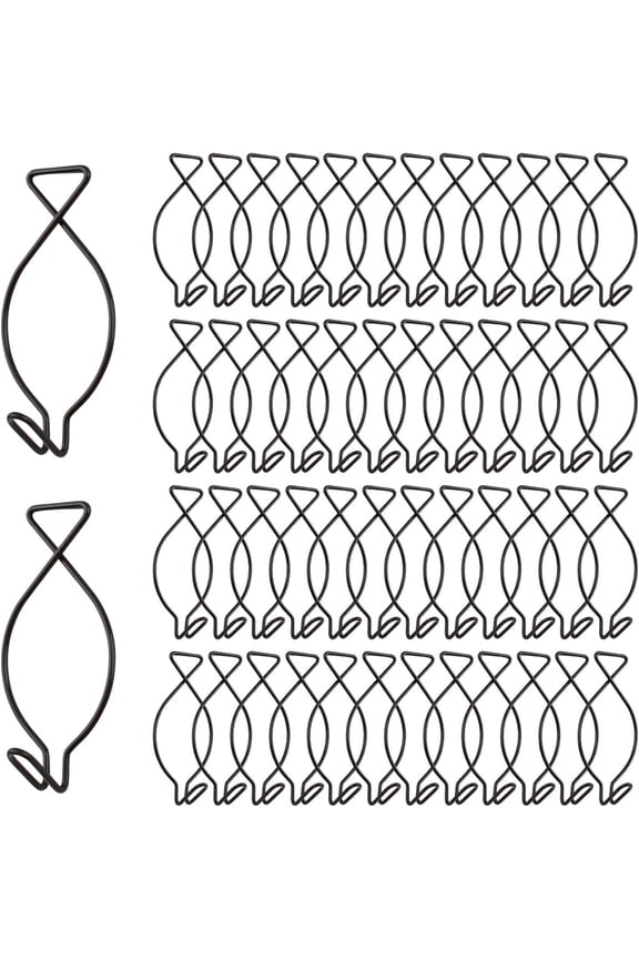 100 Pcs Drop Ceiling Hook Clips with Hook, Grid Hanging Ceiling Hook Clips for Office, Classroom, Home, Party and Wedding Decoration (Black)