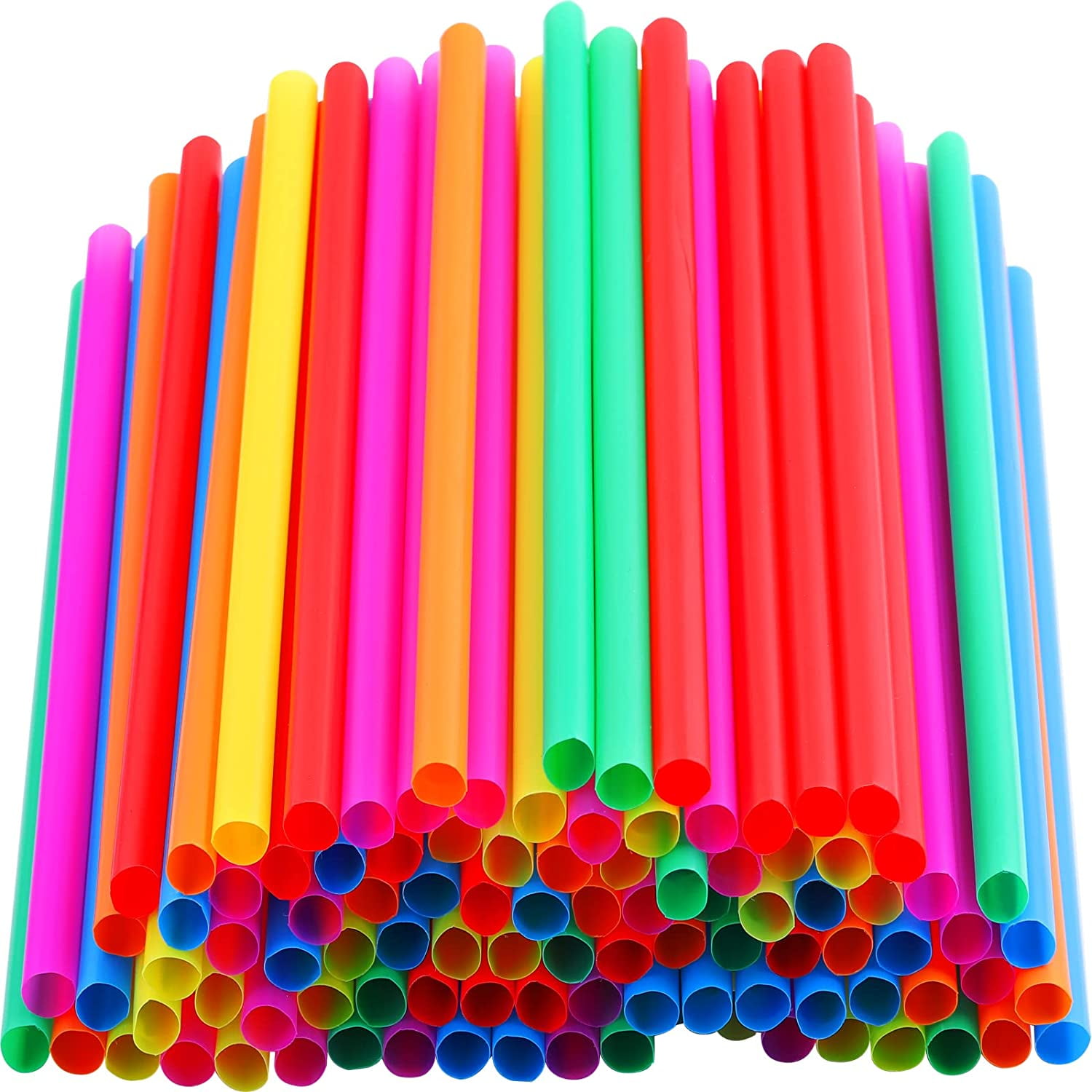 150PCS 8.2 inches Jumbo Smoothie Straws, Disposable Plastic Colorful Boba  Straws, Wide-mouthed Large Straws