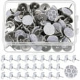 thumbnail image 1 of NOGIS 100 Pcs Reflective Tacks Trail Marking Tacks Reflective Trail Tacks Glow Tacks Reflective Trail Markers Mark Trail Reflective Thumb Tacks for Hunting Hiking Camping Tree Stand (Silver), 1 of 7