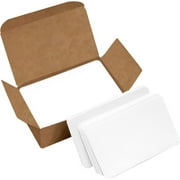 NOGIS 100 Small Blank Cards Color Cardstock Study Flash Cards, 3.4x1.9 inches Index Cards, Unruled with Rounded Corners White, 100/Pack