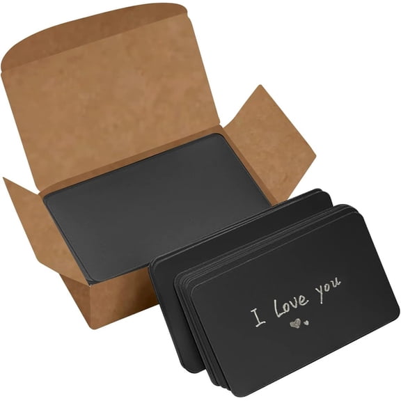 NOGIS 100PCS Small Blank Paper Message Note Business Cards Double-Sided Mini Greeting Place Name Vocabulary Word Flash Cards Graffiti Scrapbookings DIY Gift Tags Label (Black)
