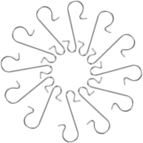 NOGIS 100Pcs Christmas Ornament Hooks Heavy Duty S Shaped Ornament Hangers Christmas Tree Hanger for Christmas Tree Hanging Decoration (Silver,4cm)
