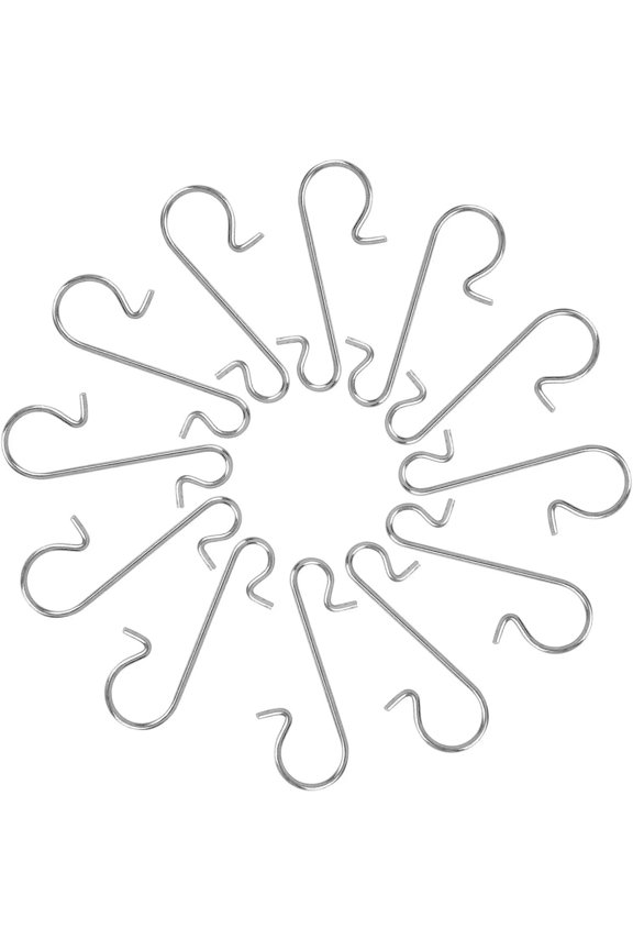 100Pcs Christmas Ornament Hooks Heavy Duty S Shaped Ornament Hangers Christmas Tree Hanger for Christmas Tree Hanging Decoration (Silver,4cm)