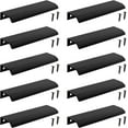 thumbnail image 1 of NOGIS 10PCS Back Mount Finger Edge Pull Black 5.9 Inch Aluminum Hidden Drawer Kitchen Cabinet Handles Modern Style Concealed Tab Pulls Room Door Handle Hardware 150mm, 1 of 7