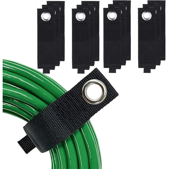NOGIS 12 Pack Extension Cord Organizer and Storage,Heavy-Duty Straps for Tools,Hoses,Rope,for Home,RV, Workshop and Garage Wall,Tools,Rope,Cable Straps,Cord Storage and Organization Accessories